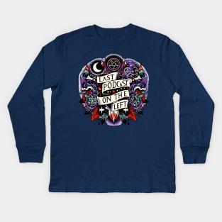 The Last Podcast on The Left - Hail Yourself - Megustalations - LPOTL - Shirt, Mug, Hat, Hoodie, Sticker, Merch, Store, Shop, Gift, Henry Zebrowski - Marcus Parks - Ben Kissel - Horror Show Podcast True Crime Comedy Kids Long Sleeve T-Shirt